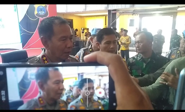 Kapolda Kalsel Irjen Pol Winarto, usai memimpin kegiatan Tactical Floor Game (TFG), JUmat (12/1/2024). (SuarIndonesia/ZI)