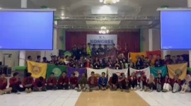 Badan Eksekutif Mahasiswa (BEM) se Kalimantan Selatan (Kalsel) menggelar deklarasi pemilu damai, di Politeknik Begeri Batulicin, Kabupaten Tanah Bumbu, pada Senin (15/1/2024)/ (SuarIndonesia/Ist)