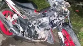 sepeda motorr yang dikendarai korban