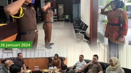 Kepatuhan Korps Adhyaksa dalam mempedomani aturan dan petunjuk teknis kinerja maupun anggaran serta kondite perilaku diperiksa im Inspeksi Kejaksaan Tinggi Kalimantan Selatan (Kejati Kalsel) , Jum’at ( 26/1/ 2024). (SuarIndonesia/Humas)