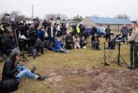 Sheriff Dallas County (Iowa) Adam Infante berbicara di luar Sekolah Menengah Perry di Perry, Iowa., Kamis (4/1/2024] waktu setempat, setelah penembakan di sekolah menengah kota itu. [Foto: AP/Andrew Harnik]