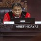 Hakim Konstitusi Arief Hidayat mendorong agar putusan Mahkamah Konstitusi (MK) dapat diuji secara formil. [CNNIndonesia/Adhi W]