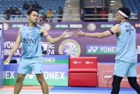 
Fajar Alfian/Muhammad Rian Ardianto tersingkir di perempatfinal India Open 2024. [PP PBSI]