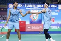 
Fajar/Rian lolos ke 16 besar India Open 2024, Selasa (16/1/2024). [PBSI]