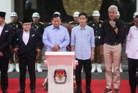 KPU tetapkan zonasi kampanye parpol dan capres cawapres di Pilpres 2024. [CNNIndonesia/Adi Maulana I]