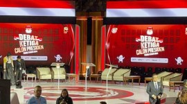 Venue saat debat ketiga Pilpres 2024. [detikcom/Anggi]
