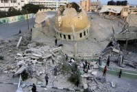 Penampakan Masjid yang Hancur Total Dibom Israel Sejak 7 Oktober 2023. [Foto: AP Photo/Yousef Masoud]