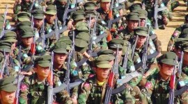 Ilustrasi tentara Myanmar. [AFP]