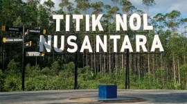 Titik nol Kota Nusantara, ibu kota negara baru Indonesia di Kecamatan Sepaku Kabupaten Penajam Paser Utara, Provinsi Kalimantan Timur.  [ANTARA/Nyaman Bagus P]
