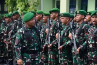 Korem 101/Antasari mengikuti Apel Gelar Pasukan Jajaran TNI secara serentak melalui Vicon dengan Panglima TNI, Kamis (1/2/2024) (SuarIndonesia/Ist)