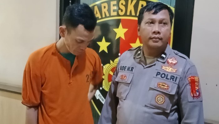 Tersangka pengedar Narkotika bernama Arbain alias Bain (43), ternyata seorang residivis. (SuarIndonesia/DO)