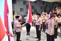 Wakil Wali Kota Banjarmasin, H Ariifin Noor melantik Majelis Pembimbing Gugusdepan (Mabigus) 02.095 - 02.096 Pangkalan Universitas Lambung Mangkurat (ULM), berlangsung di Aula 4 Lecture Theater SAC ULM. Senin (5/2/2024). (SuarIndonesia/Ist)