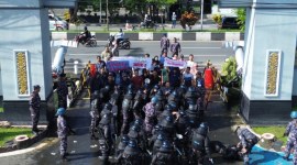 Pangkalan TNI AL (Lanal) Banjarmasin melaksanakan Gladi Tugas Tempur Pangkalan (Glagaspur) P1 dan P2 yang diikuti seluruh prajurit, Selasa (13/2/2024). (SuarIndonesia/Ist)