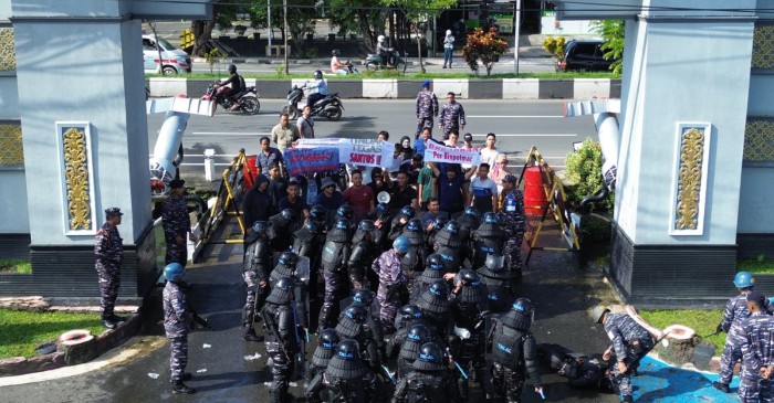 Pangkalan TNI AL (Lanal) Banjarmasin melaksanakan Gladi Tugas Tempur Pangkalan (Glagaspur) P1 dan P2 yang diikuti seluruh prajurit, Selasa (13/2/2024). (SuarIndonesia/Ist)