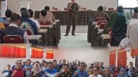 Antusias para  Dewan Guru dan Kepala Sekolah (Kepsek) di tiga Sekolah Menengah Kejuruan Negeri (SMKN) Banjarbaru, mengkuti penerangan hukum, Kamis (15/2/2024). (SuarIndonesia/Ist)