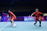 Bagas Maulana/Muhammad Shohibul Fikri gagal ke final Thailand Masters 2023. [PBSI]