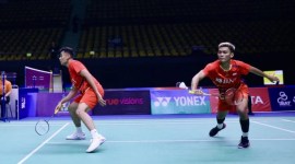 Bagas Maulana/Muhammad Shohibul Fikri gagal ke final Thailand Masters 2023. [PBSI]