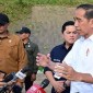 Presiden Joko Widodo memberikan keterangan kepada wartawan di IKN, Kalimantan Timur, Kamis (29/2/2024). [ANTARA/HO-BPMI Setpres]