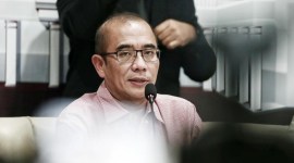 Ketua KPU Hasyim Asy'ari mengatakan 71 petugas yang meninggal itu terdiri dari petugas KPPS serta Panitia Pemungutan Suara (PPS) tingkat desa hingga kecamatan. [CNNIndonesia/Andry Novelino]
