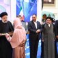 Nuriah ketika menerima penghargaan sebagai terbaik III Musabaqoh Tilawatil Quran (MTQ) Internasional di Teheran, Iran, Selasa (20/2/2023).[Istimewa]