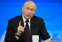 Presiden Rusia Vladimir Putin membantah mau bikin nuklir di luar angkasa. [AP Photo/Alexander Zemlianichenko, Pool]