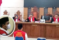 Mantan Kepala Satuan Narkoba (Kasat Narkoba) Polres Lampung Selatan Andres Gustami divonis hukum mati dalam perkara peredaran narkotika jaringan Fredy Pratama. [CNNIndonesia-Zai/ANTARA FOTO-Ardiansyah]