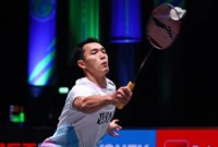 Jonatan menang mudah atas Chou Tien-chen di babak pertama All England 2024 dengan kemenangan 21-4, 21-15. [PP PBSI]