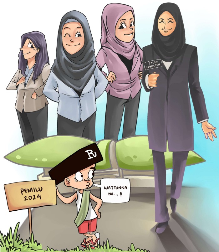 Ilustrasi. Menurut catatan, hanya ada 114 caleg perempuan terpilih di Pileg 2024. Turun dari hasil Pileg 2019. [RRI]