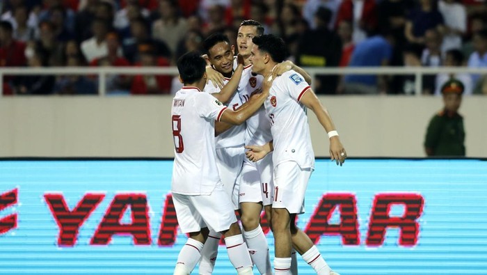 Indonesia mengalahkan Vietnam 3-0 dalam laga lanjutan Grup F Kualifikasi Piala Dunia 2026 di Stadion My Dinh, Hanoi, Selasa (26/3/2024) malam WIB. [PSSI]