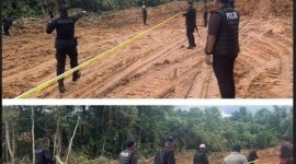 PT Adaro Indonesia yang langsung melakukan pengecekan ke lokasi di Desa Lingsir, Kecamatan Paringin Selatan. (SuarIndonesia/RJ)