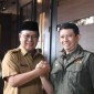 Gubernur Kalsel, H Sahbirin.Noor bersama Kepala BNPB RI Letjen TNI Suhayanto, saat melakukan rakor karhutla di Kalsel. (SuarIndonesia/Ist)