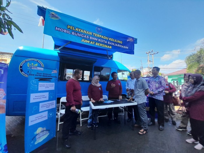 Mempermudah memmberikan pelayanan terhadap masyarakat, Badan Narkotika Nasional (BNN) Kota Banjarmasin, launching Mobil Bungas, Jumat (22/3/2024) (SuarIndonesia/YI)