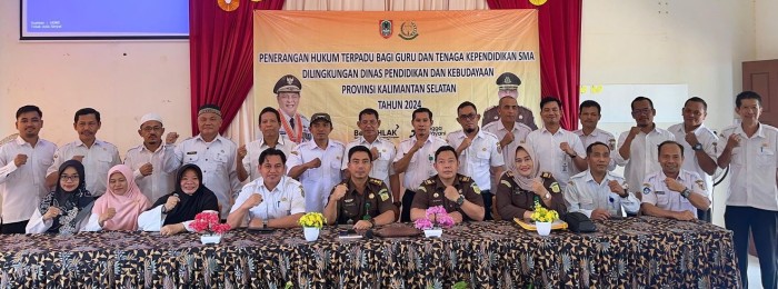 kegiatan penerangan hukum terpadu,  Rabu (27/3/2024) bertempat di Aula SMAN 1 Sungai Loban. (SuarIndonesia/ist))