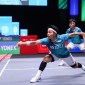 Pasangan ganda putri Indonesia, Apriyani Rahayu/Siti Fadia Silva Ramadhanti pada babak pertama All England Open 2024 di Utilita Arena, Birmingham, Inggris, Selasa (12/3/2024). [PP PBSI]