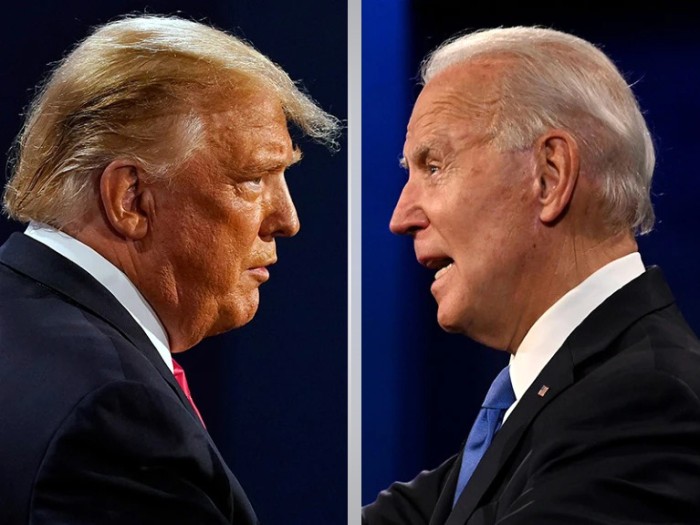 Presiden AS Joe Biden resmi akan tarung lagi dengan Donald Trump di Pilpres 2024 AS. [Morry Gash, Jim Watson/AFP via Getty]