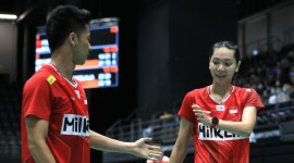 Dejan Ferdinansyah/Gloria Emanuelle Widjaja gagal melangkah ke semifinal All England 2024. [PBSI]
