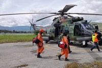 Foto Ilustrasi. Pencarian pesawat kargo Smart Aviation PK SNE yang hilang kontak di wilayah Binuang, Kalimantan Utara menggunakan helikopter milik TNI Kodam Mulawarman. [Foto: Arsip Basarnas]