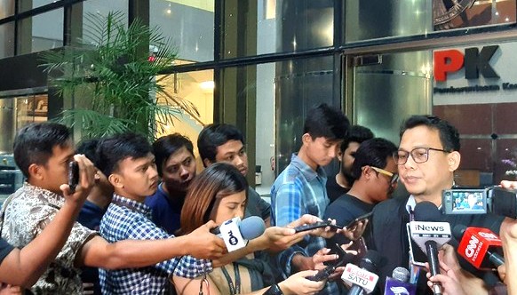 Kepala Bagian Pemberitaan KPK Ali Fikri menyebut KPK telah memiliki tersangka di kasus dugaan korupsi dana investasi fiktif PT Taspen. [CNNIndonesia/Ryan Hadi S]