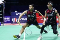 Fajar/Rian lolos usai menaklukkan wakil China Taipei, Lee Yang/Wang Chi-Lin, Sabtu (16/3/2024) dini hari. [PBSI]