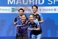 Rinov/Pitha juara Spain Masters 2024 mengalahkan Cheng Xing/Zhang Chi dengan skor 17-21, 21-12, 21-13 di final. [Screenshot BWF TV]