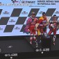Jorge Martin juara MotoGP Portugal 2024, Enea Bastianini finis kedua, dan debutan Pedro Acosta melengkapi podium ketiga. [Screenshot :  MotoGP Live]