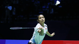 
Gregoria Mariska Tunjung terhenti di babak perempat final All England 2024 sama seperti tahun lalu. [PBSI]