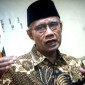 Ketum PP Muhammadiyah, Haedar Nashir menyebut waktu pelaksanaan lebaran tahun ini kemungkinan besar serempak antara pemerintah dan Muhammadiyah. [CNNIndonesia/Tunggul]