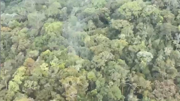 Foto: Lokasi diduga pesawat Smart Air terjatuh. (screenshot)