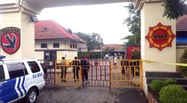 Mako Brimob Jalan Gresik Krembangan Surabaya. [Foto: detikJatim/Ardian Dwi K]