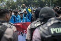 Foto Ilustrasi. Ratusan petugas kepolisian disiagakan amankan sidang sengketa Pilpres 2024 di Mahkamah Konstitusi, Rabu (27/3/2024) hari ini. [CNN Indonesia/Adi I]