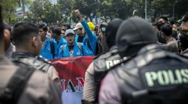 Foto Ilustrasi. Ratusan petugas kepolisian disiagakan amankan sidang sengketa Pilpres 2024 di Mahkamah Konstitusi, Rabu (27/3/2024) hari ini. [CNN Indonesia/Adi I]