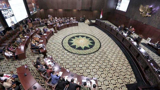 
Foto Ilustrasi sidang sengketa Pemilu. (CNNIndonesia/Adhi W]
