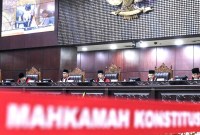 Foto Ilustrasi. Ruang sidang pleno di Gedung MK, Jakarta Pusat. [ANTARA FOTO/Hafidz Mubarak A]