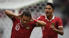 Egy Maulana Vikri mencetak gol ke gawang Vietnam pada menit ke-52. [ANTARA Foto/Akbar Nugroho G]